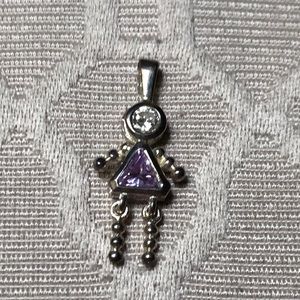Lovely amethyst sterling silver girl pendant. 🌻